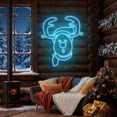 Dear Head Christmas Neon Sign