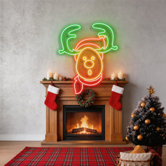 Dear Head Christmas Neon Sign
