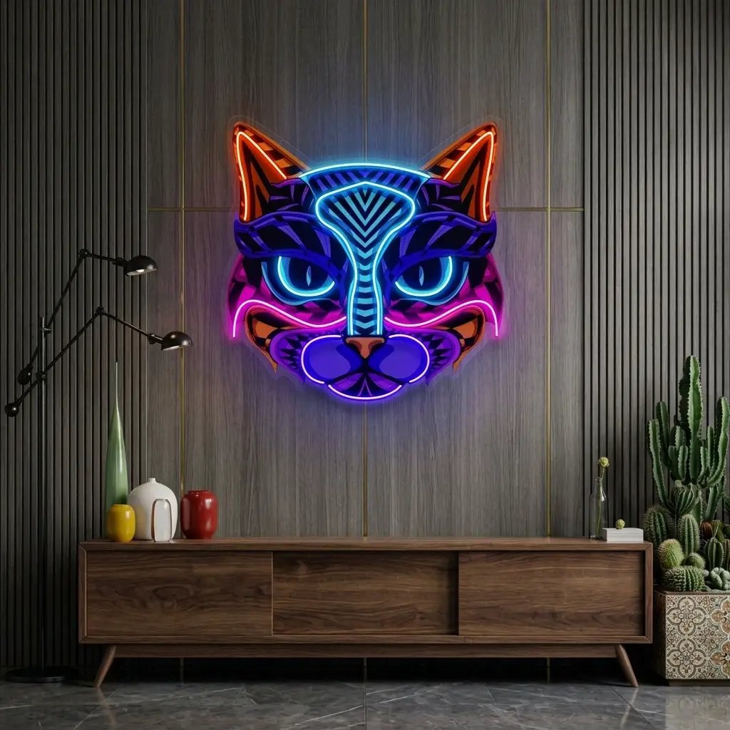 Decorative Cat LED Neon Sign Light Pop Art