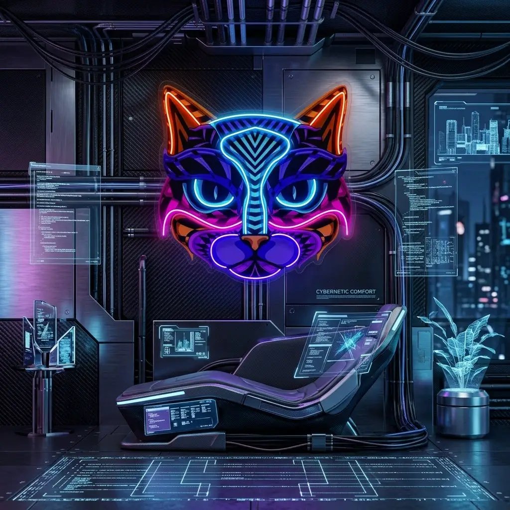 Decorative Cat LED Neon Sign Light Pop Art