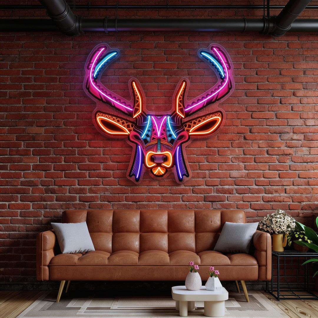 Decorative Deer LED Neon Sign Light Pop Art