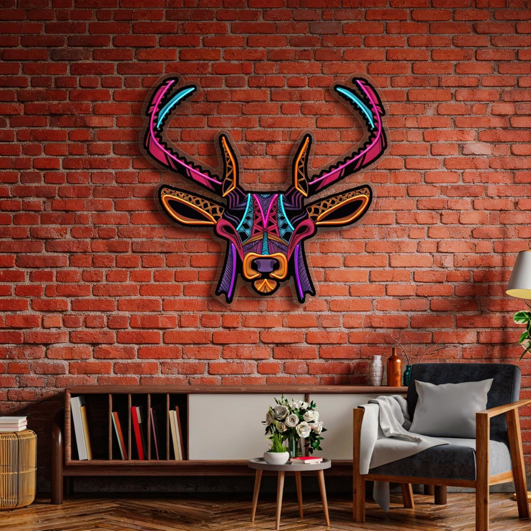 Decorative Deer LED Neon Sign Light Pop Art