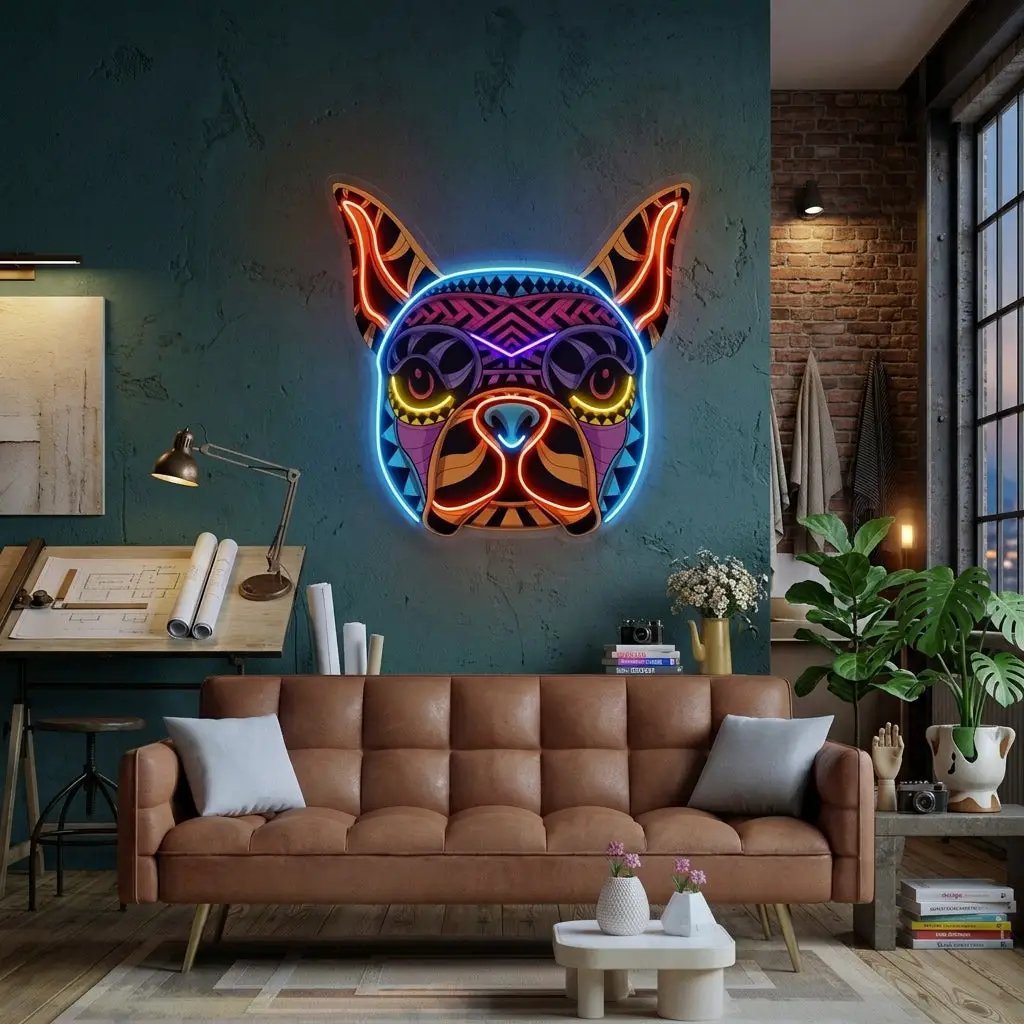 Decorative Dog LED Neon Sign Light Pop Art