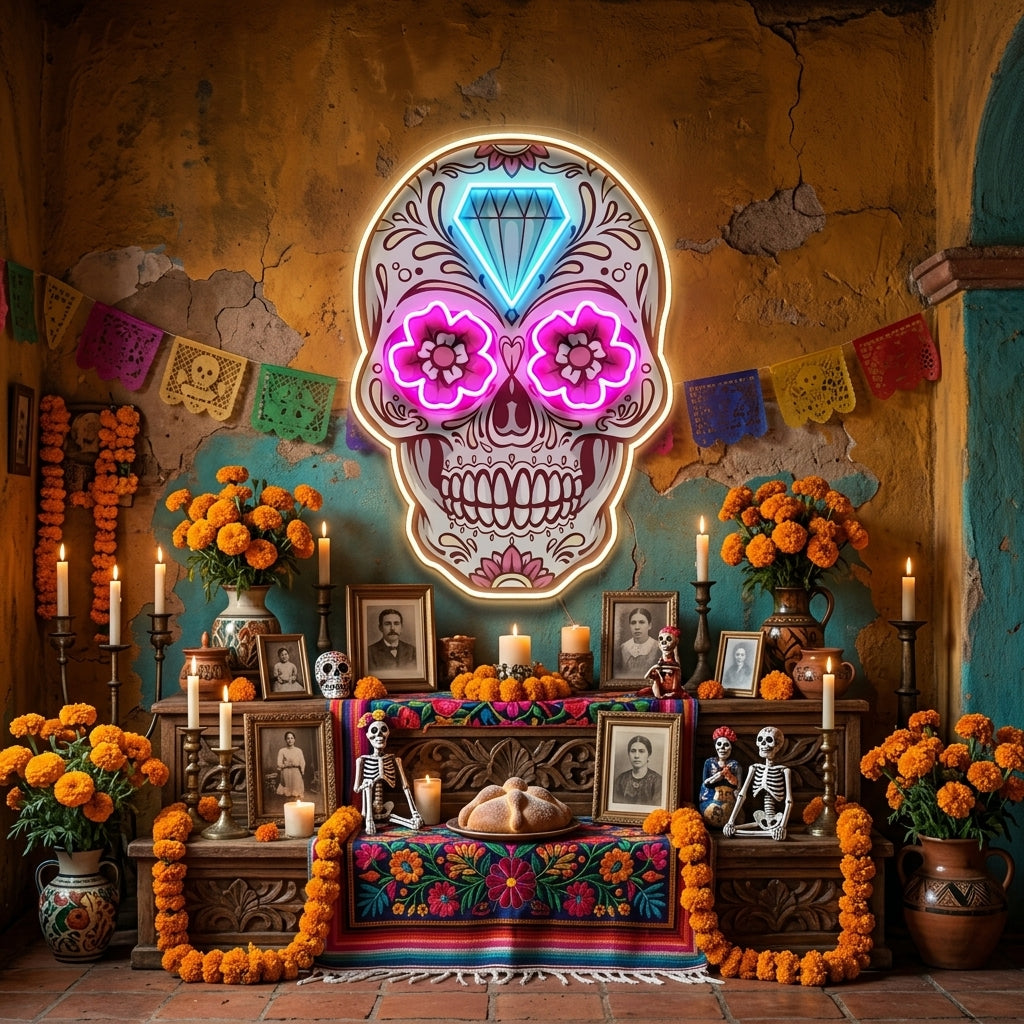 Decor Skull LED Neon Sign Light Pop Art