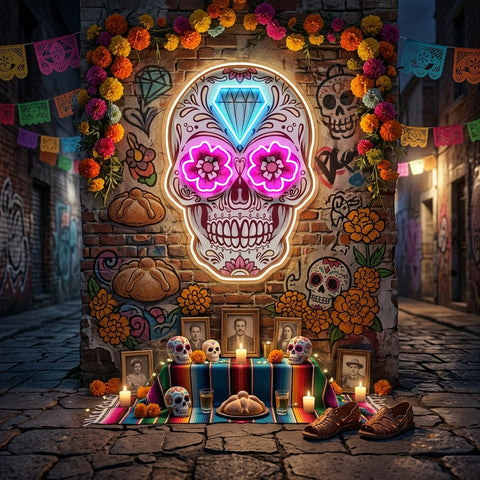 Decor Skull LED Neon Sign Light Pop Art