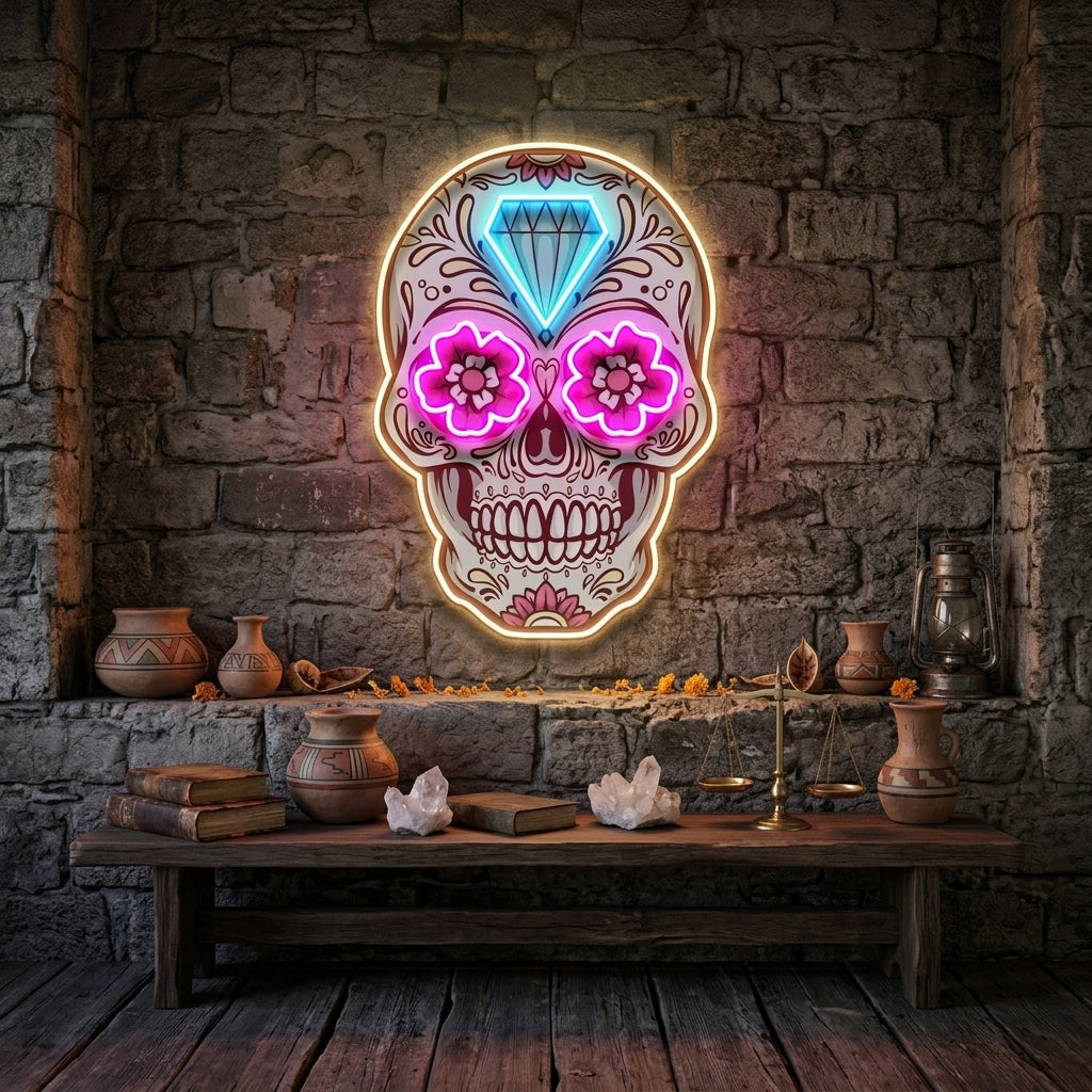 Decor Skull LED Neon Sign Light Pop Art