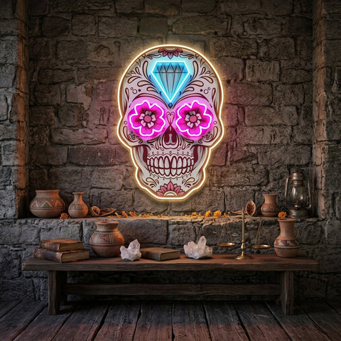 Decor Skull LED Neon Sign Light Pop Art