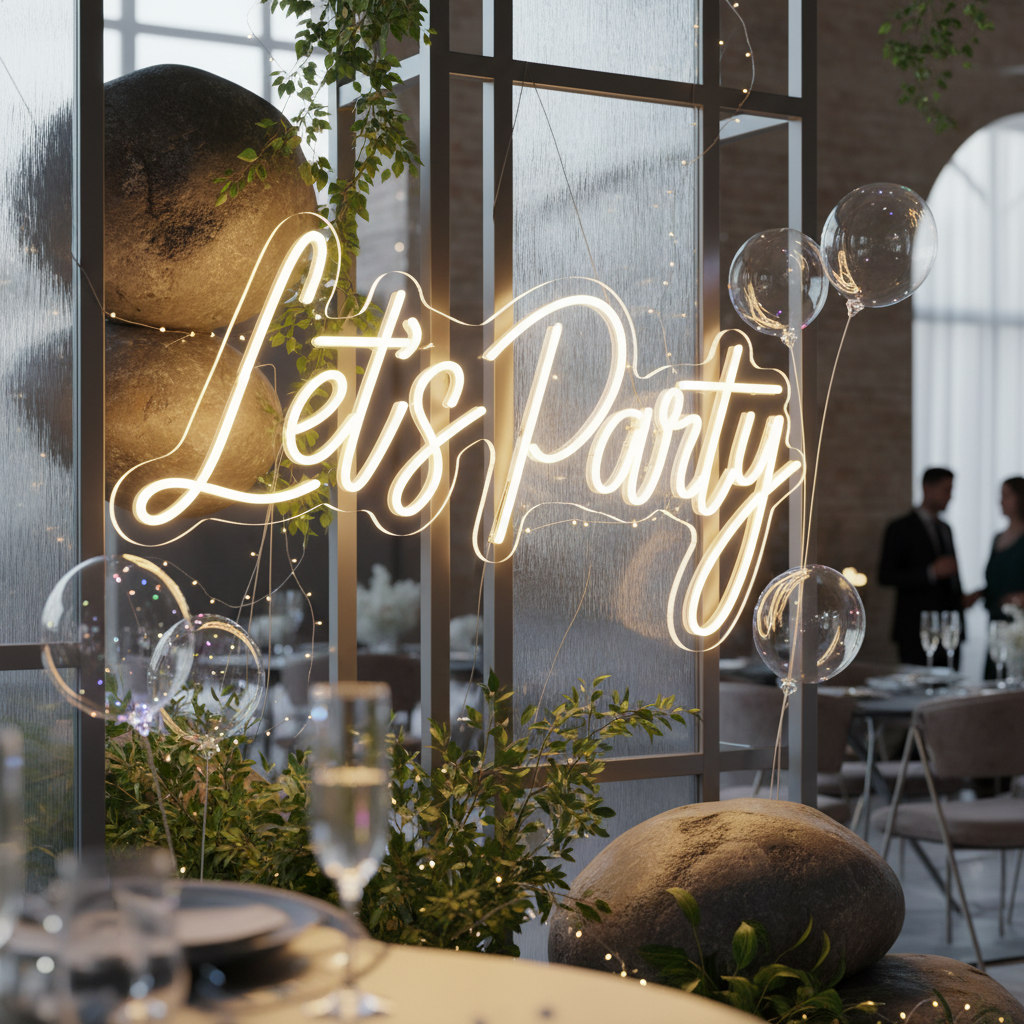 Let's Party Neon Sign Design Party Neon Sign