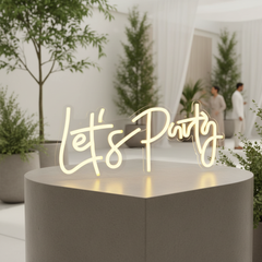 Let's Party Neon Sign for Event Party Decor