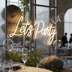 Let's Party Neon Sign Design Party Neon Sign