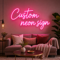Design your own LED neon sign with custom text and live preview
