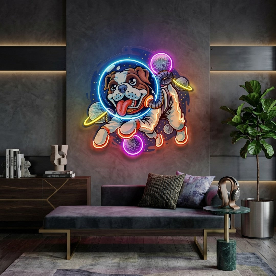 Dog Astronaut LED Neon Sign Light Pop Art