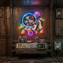 Dog Astronaut LED Neon Sign Light Pop Art