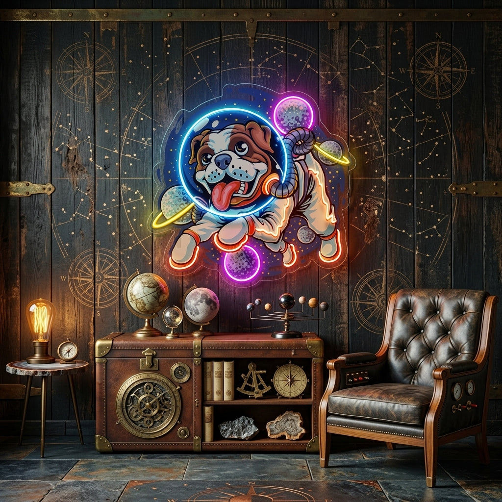 Dog Astronaut LED Neon Sign Light Pop Art