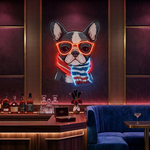 Dog Glass LED Neon Sign Light Pop Art