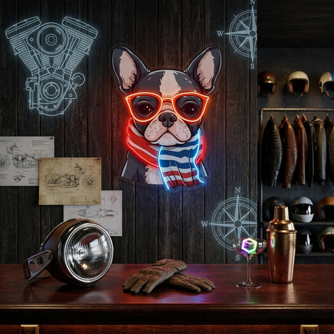 Dog Glass LED Neon Sign Light Pop Art