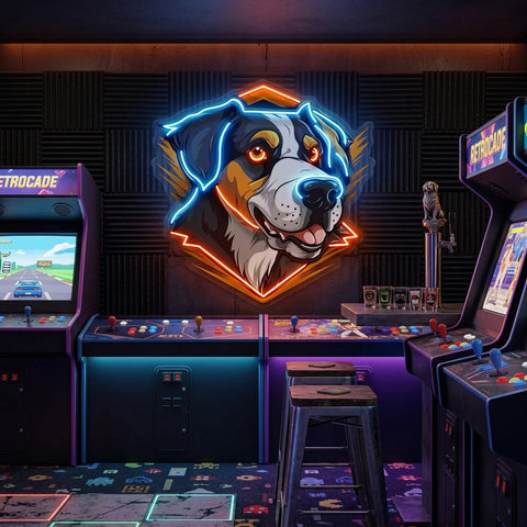 Dog Mascot LED Neon Sign Light Pop Art
