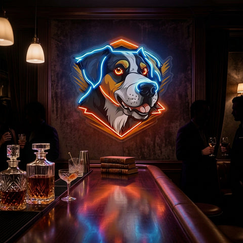 Dog Mascot LED Neon Sign Light Pop Art