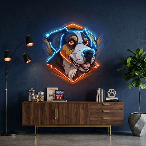 Dog Mascot LED Neon Sign Light Pop Art