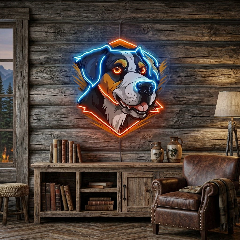 Dog Mascot LED Neon Sign Light Pop Art