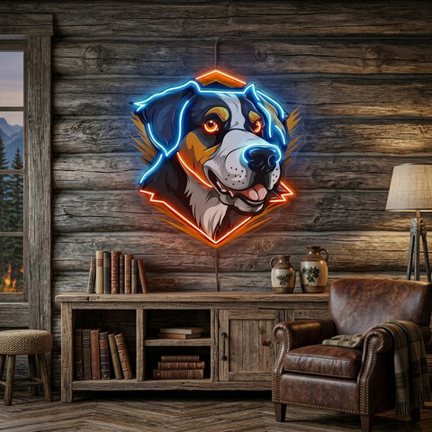 Dog Mascot LED Neon Sign Light Pop Art