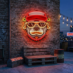 Dog Wearing Sunglasses LED Neon Sign Light Pop Art