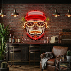 Dog Wearing Sunglasses LED Neon Sign Light Pop Art