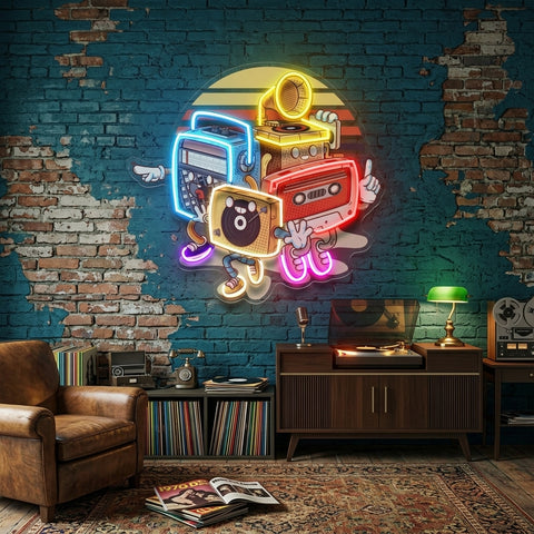 Doodle Music LED Neon Sign Light Pop Art