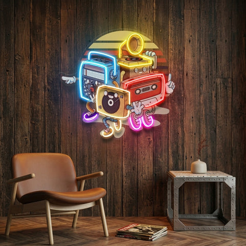 Doodle Music LED Neon Sign Light Pop Art