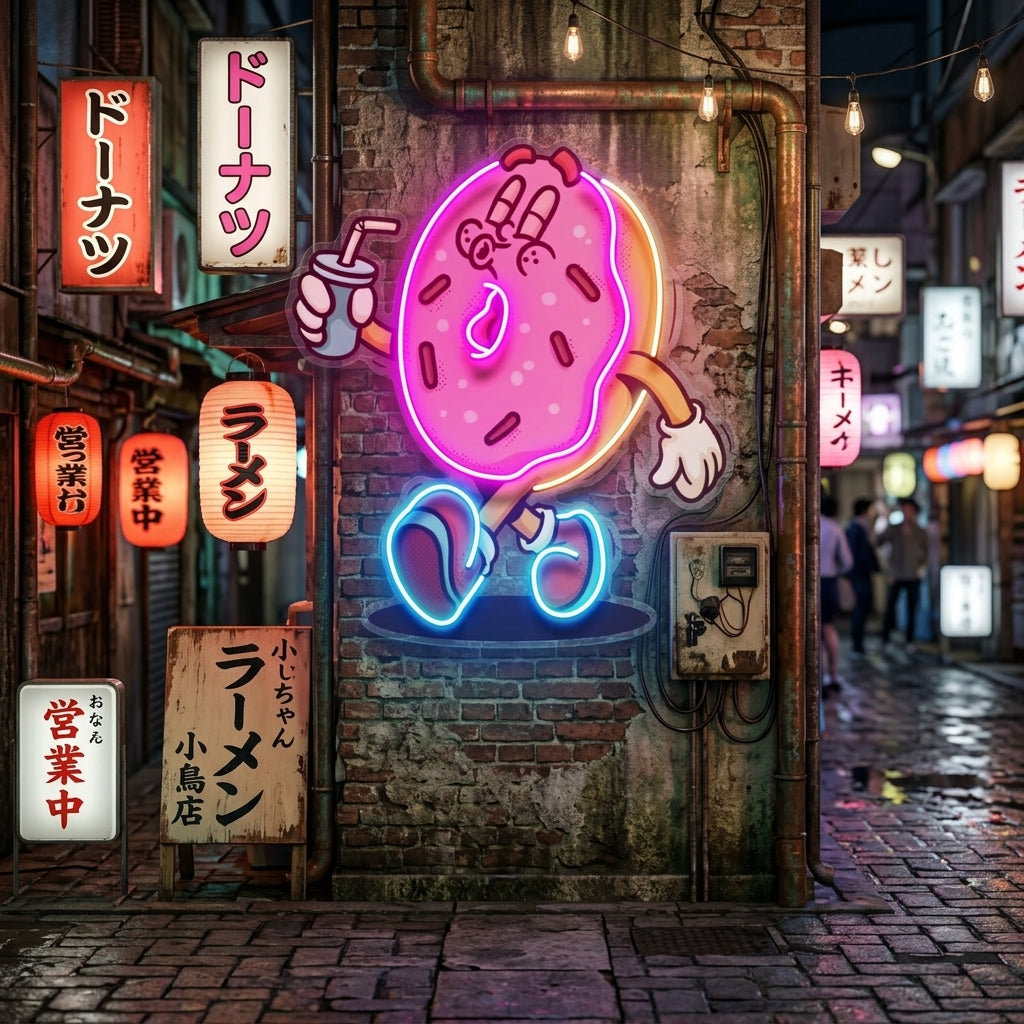 Donut Trendy Retro LED Neon Sign Light Pop Art