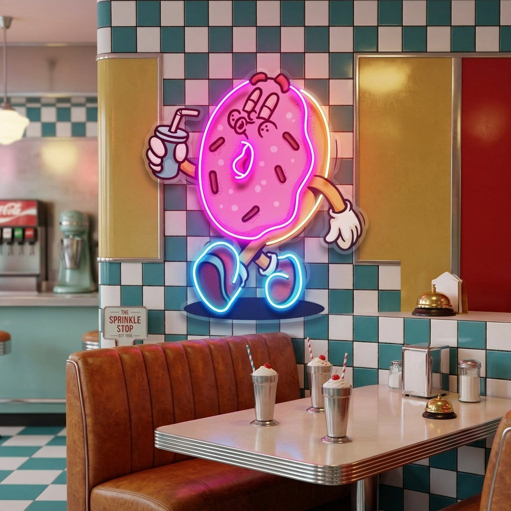 Donut Trendy Retro LED Neon Sign Light Pop Art