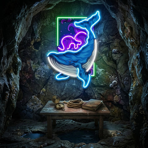 Dream Whale LED Neon Sign Light Pop Art