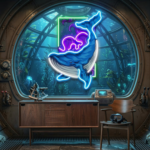 Dream Whale LED Neon Sign Light Pop Art