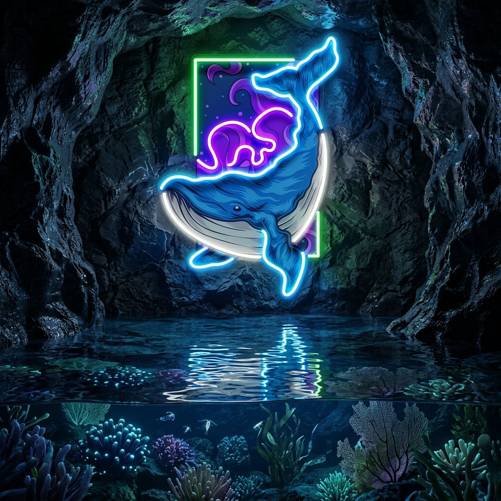 Dream Whale LED Neon Sign Light Pop Art
