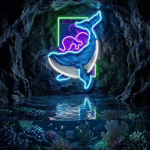 Dream Whale LED Neon Sign Light Pop Art