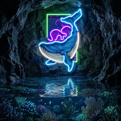 Dream Whale LED Neon Sign Light Pop Art