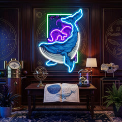 Dream Whale LED Neon Sign Light Pop Art