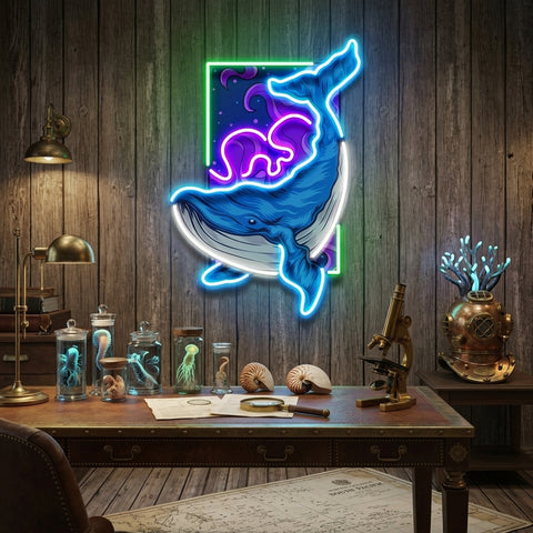 Dream Whale LED Neon Sign Light Pop Art