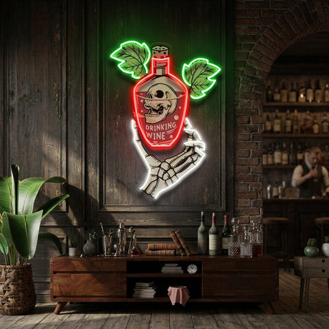 Drink To Death LED Neon Sign Light Pop Art