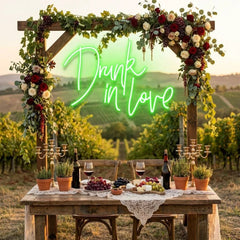 Custom Wedding Neon Sign For Reception, Drunk In Love Neon Sign, Wedding Neon Sign Ideas, Wedding Welcome Sign