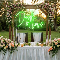 Custom Wedding Neon Sign For Reception, Drunk In Love Neon Sign, Wedding Neon Sign Ideas, Wedding Welcome Sign