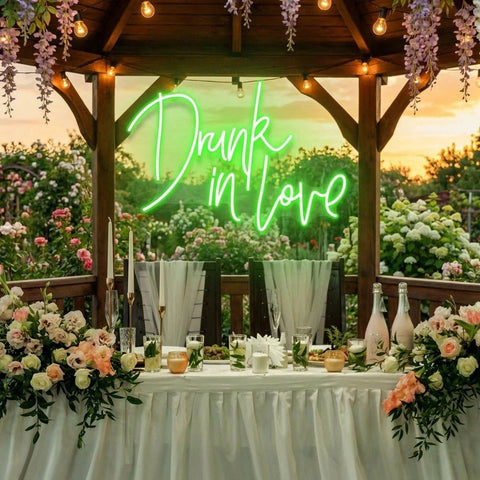 Custom Wedding Neon Sign For Reception, Drunk In Love Neon Sign, Wedding Neon Sign Ideas, Wedding Welcome Sign