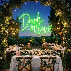 Custom Wedding Neon Sign For Reception, Drunk In Love Neon Sign, Wedding Neon Sign Ideas, Wedding Welcome Sign