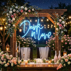 Custom Wedding Neon Sign For Reception, Drunk In Love Neon Sign, Wedding Neon Sign Ideas, Wedding Welcome Sign