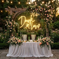 Custom Wedding Neon Sign For Reception, Drunk In Love Neon Sign, Wedding Neon Sign Ideas, Wedding Welcome Sign