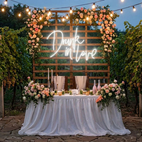Custom Wedding Neon Sign For Reception, Drunk In Love Neon Sign, Wedding Neon Sign Ideas, Wedding Welcome Sign