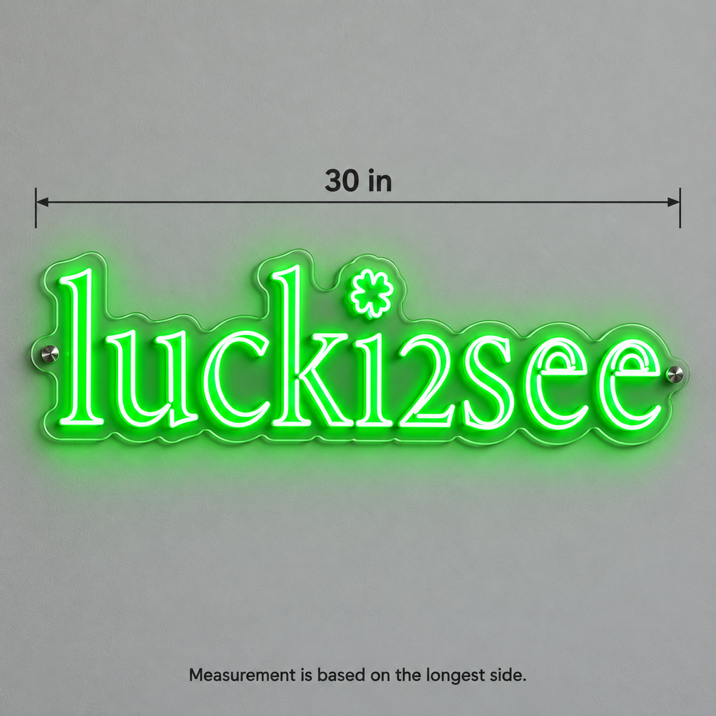 Lucki2see Green Neon - Custom LED Neon Sign