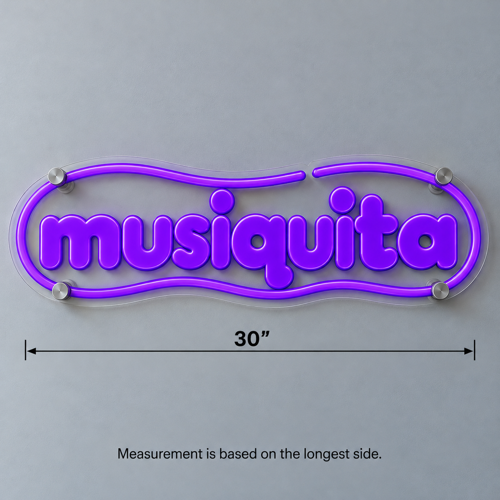 Musiquita Logo - Custom LED Neon Sign