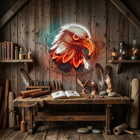 Eagle Head LED Neon Sign Light Pop Art
