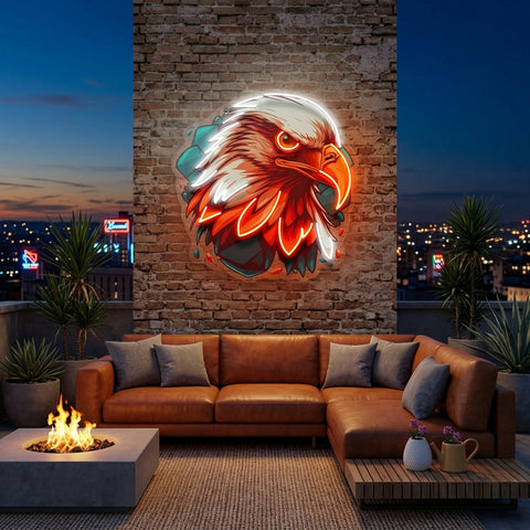 Eagle Head LED Neon Sign Light Pop Art